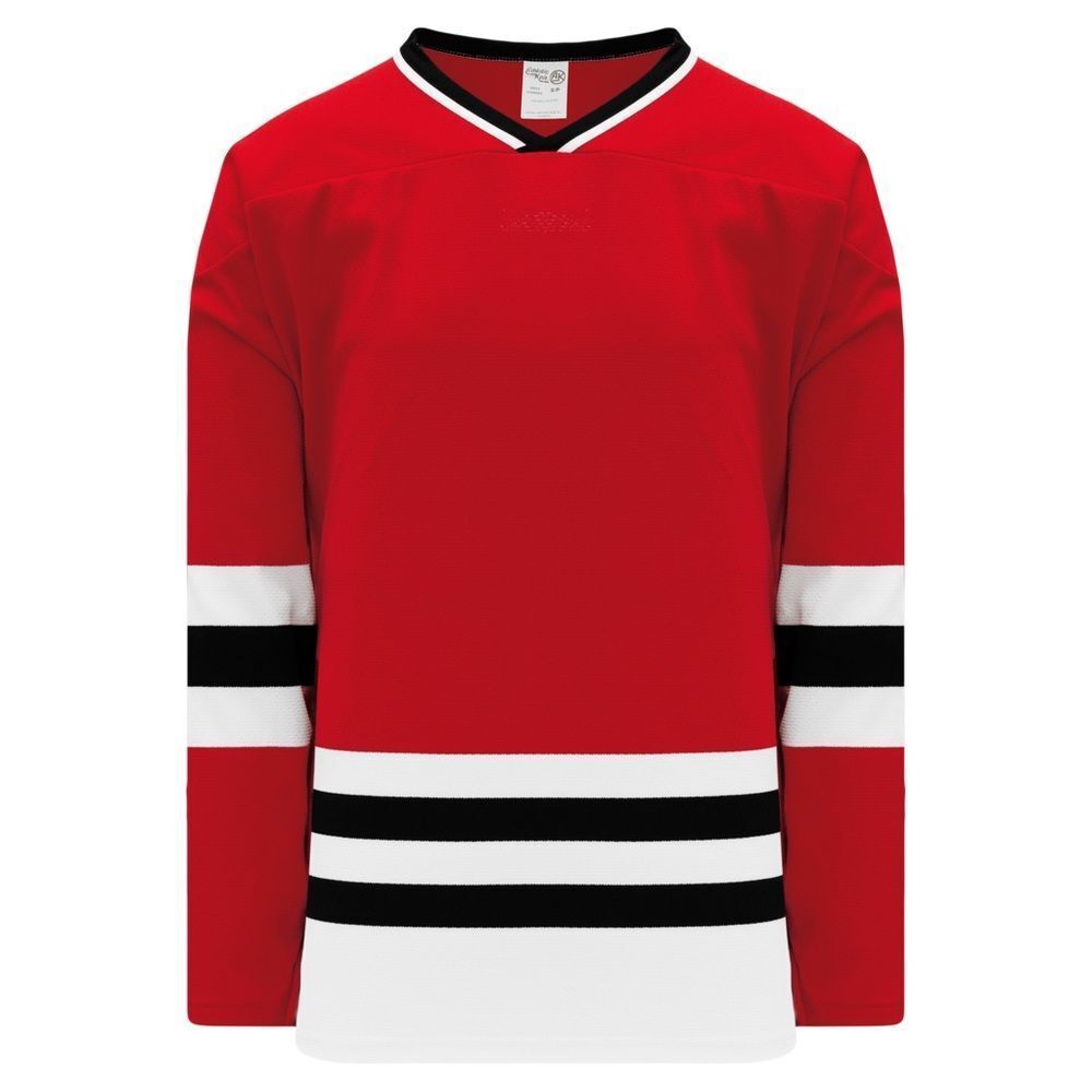 Athletic Knit Hockey Jersey, Chicago Blackhawks pattern, Adult Size Large
